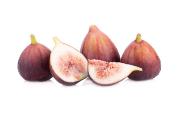 Fresh figs isolated on white