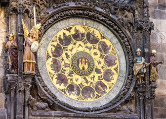 Prague. Astronomical Clock in Old Town, Czech Republic.