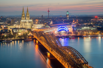 Fototapeta premium Cologne, Germany. Image of Cologne with Cologne Cathedral during