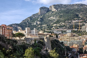 Fototapeta na wymiar Monaco Palace, Monaco and Monte Carlo principality.