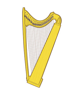 Gothic lever celtic harp