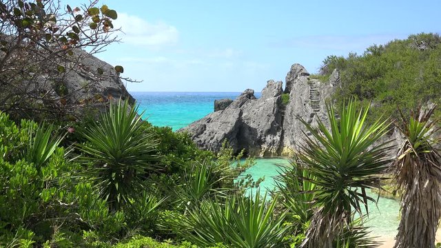 Jobson's Cove Beach in South Shore National Park. Bermuda.