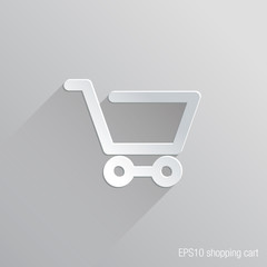 Shopping Cart Flat Icon Design