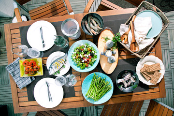 Meeresfrüchte und Fisch zutaten fürs grillen 