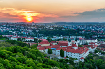 Fototapeta na wymiar View of Strahov Monastery in Prague, Czech Republic
