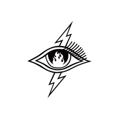 flame eye symbol theme