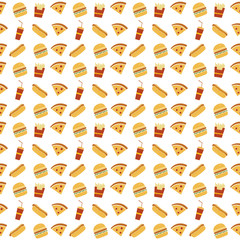 seamless fastfood restaurant theme pattern