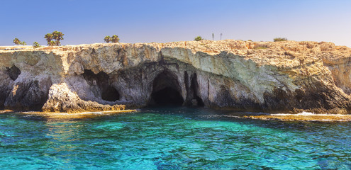 Fototapeta na wymiar Cliffs of Cape Greco. Cyprus, Agia NAPA