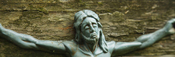 Holy cross with crucified Jesus Christ