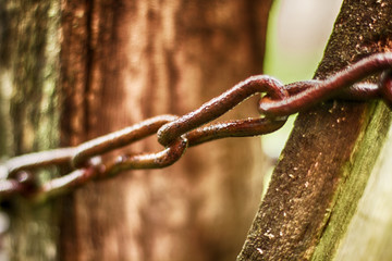 Obraz premium Rusty Chains Security