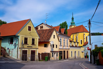 Fototapeta na wymiar Zown of Samobor colorful old street