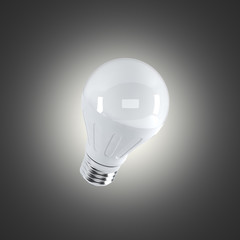 LED light bulb on a dark bakground (3d render)