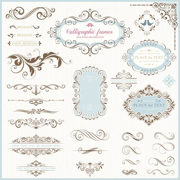 Ornate Motifs and Calligraphic Design Elements