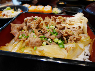 Fried beef with rice, Japanese food