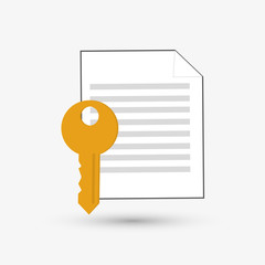 Security system design. protection icon.  isolated illustration