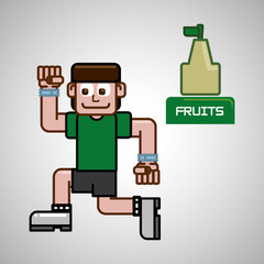 Healthy food design. Healthy lifestyle icon. Flat illustration