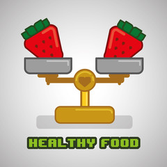 Healthy food design. Healthy lifestyle icon. Flat illustration