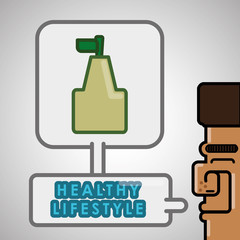 Obraz premium Healthy food design. Healthy lifestyle icon. Flat illustration