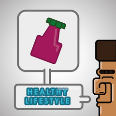 Fototapeta premium Healthy food design. Healthy lifestyle icon. Flat illustration