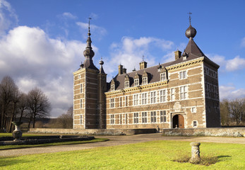 Obraz premium Eijsden Castle between the villages Laag-Caestert and Eijsden in the Dutch province Limburg 