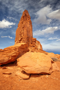 rock formation in monument valley, arizona scenery