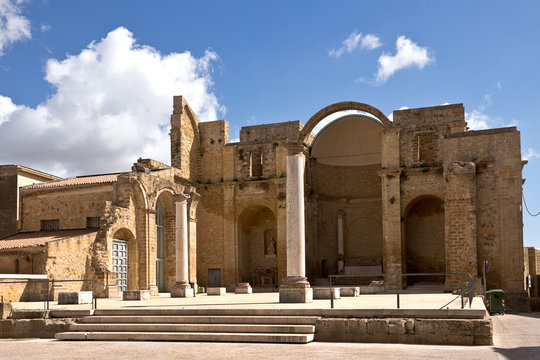 Salemi - Main church remains destroyed by the 1968 earthquake
