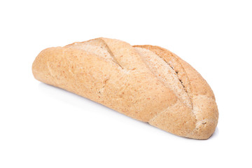 fresh bread isolated on white background