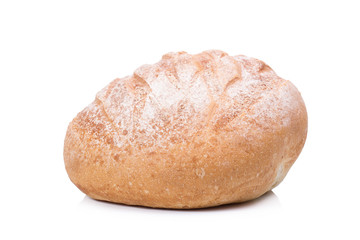 fresh bread isolated on white background