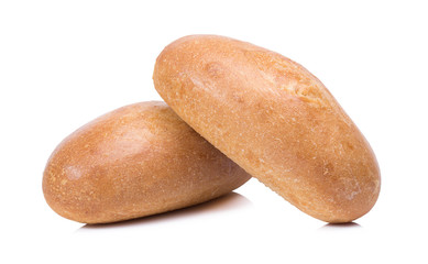 fresh bread isolated on white background
