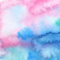 Abstract colorful watercolor background on paper