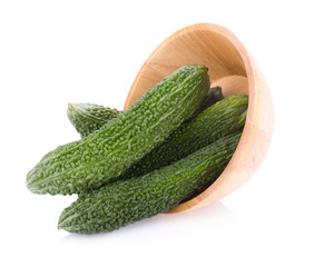 Bitter melon on white background