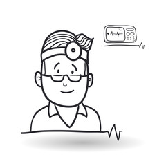 Medical care design. health care icon. sketch illustration