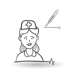 Medical care design. health care icon. sketch illustration
