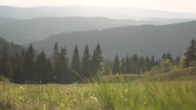 sunset in the mountains
