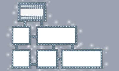 Abstract frames for your text and processor icon