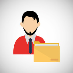 businessman design. corporate icon. Isolated illustration 