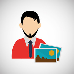 businessman design. corporate icon. Isolated illustration 