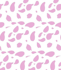 pink flying petals of sakura. vector background.