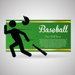 Baseball design. sport icon. flat illustration