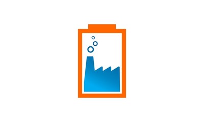 building a battery factory green energy lab logo