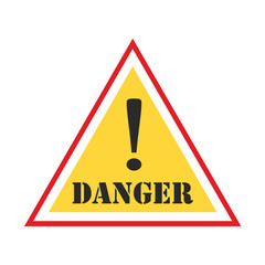 Exclamation danger sign vector