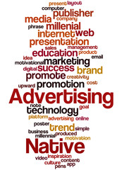 Native Advertising, word cloud concept 3