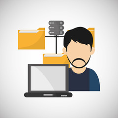 File design. Online concept. Isolated illustration, editable vector