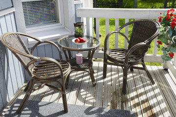 Cozy terrace of country house