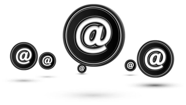 Jumping e-mail icons. Looping.