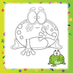 illustration of Cartoon frog