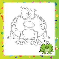 illustration of Cartoon frog