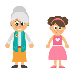 grandmother and granddaughter