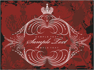 Decorative frame with crown