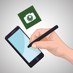 smartphone design. app concept. colorful illustration